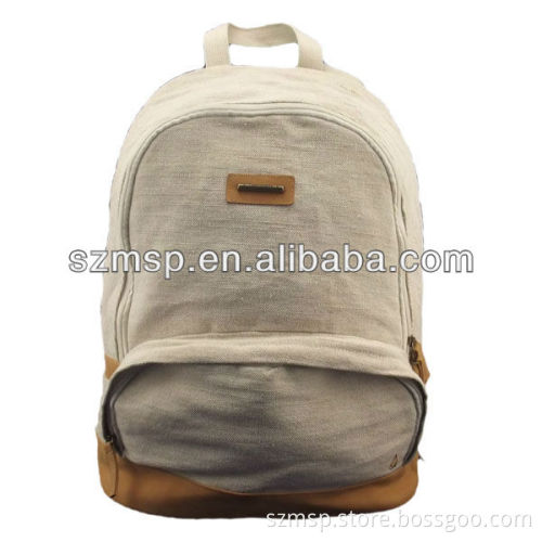 Eco-friendly natural canvas day backpack